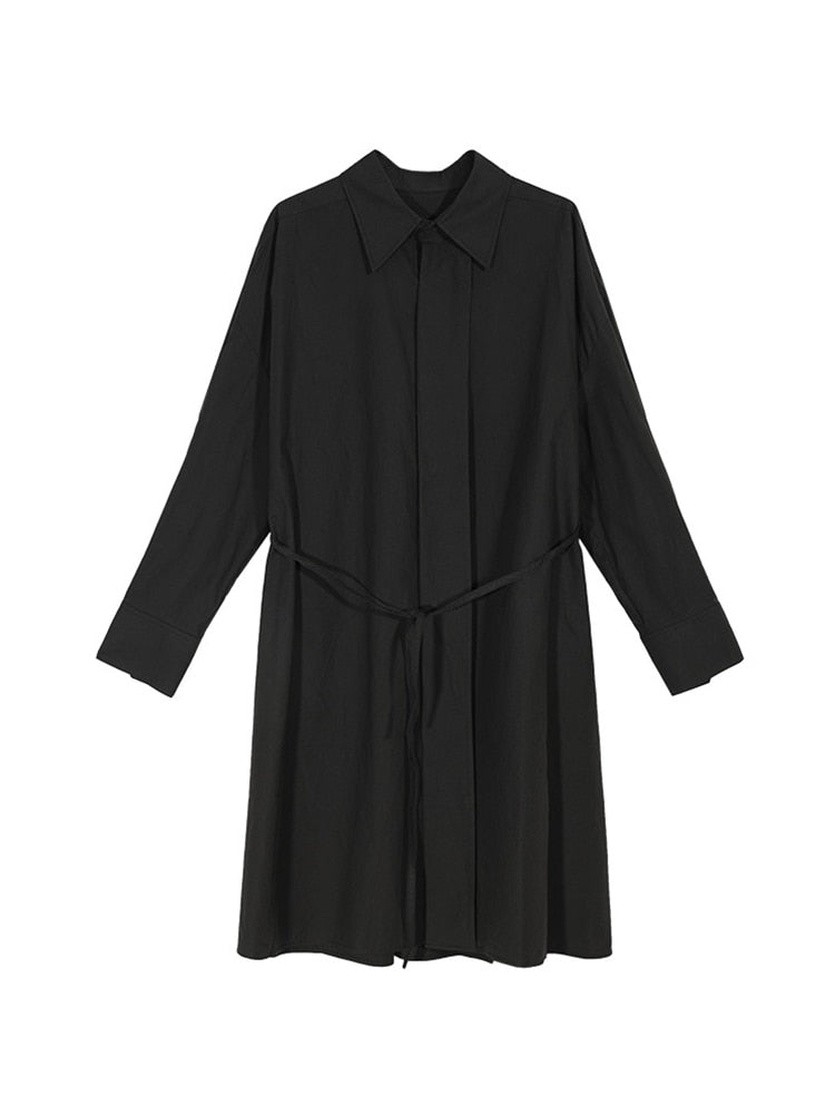 Iseul Casual Waist Knot Shirts Dress - 3 Colors