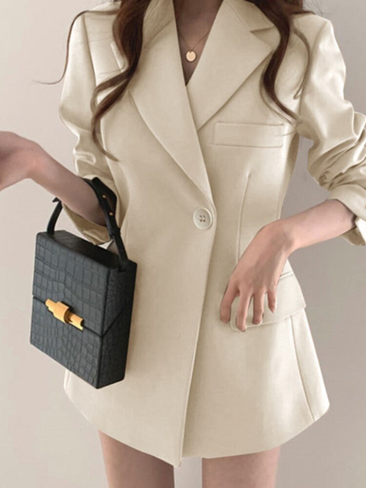 Solid Color Korean Version Design Blazer