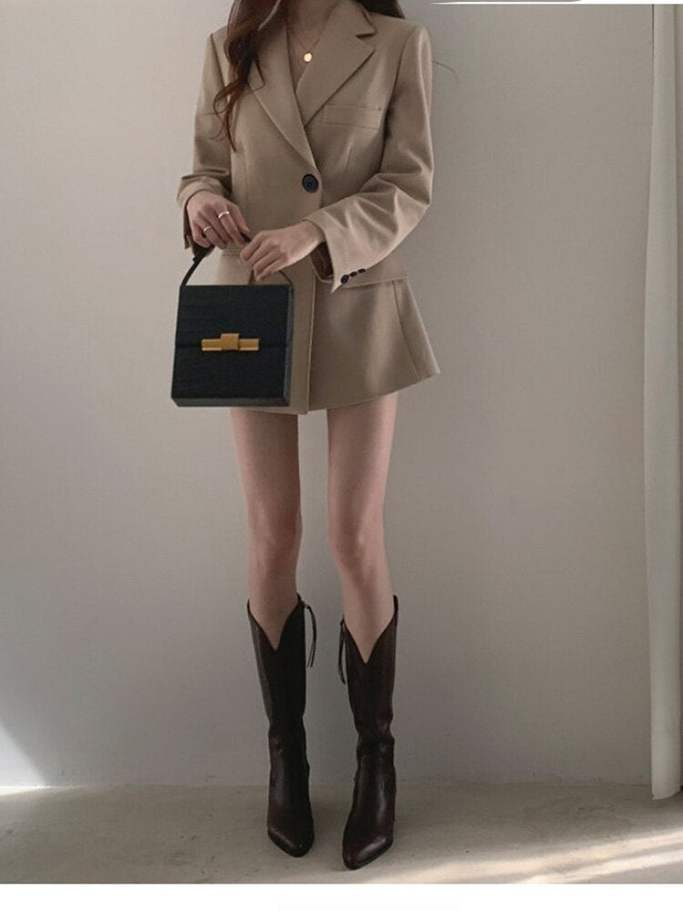 Solid Color Korean Version Design Blazer