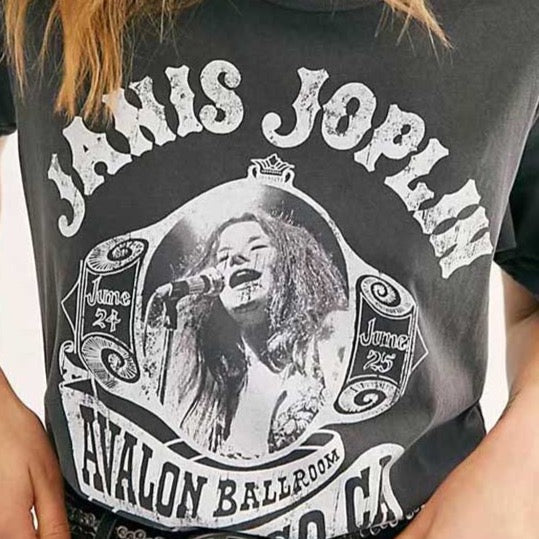 Janis Casual Vintage Band T-Shirts