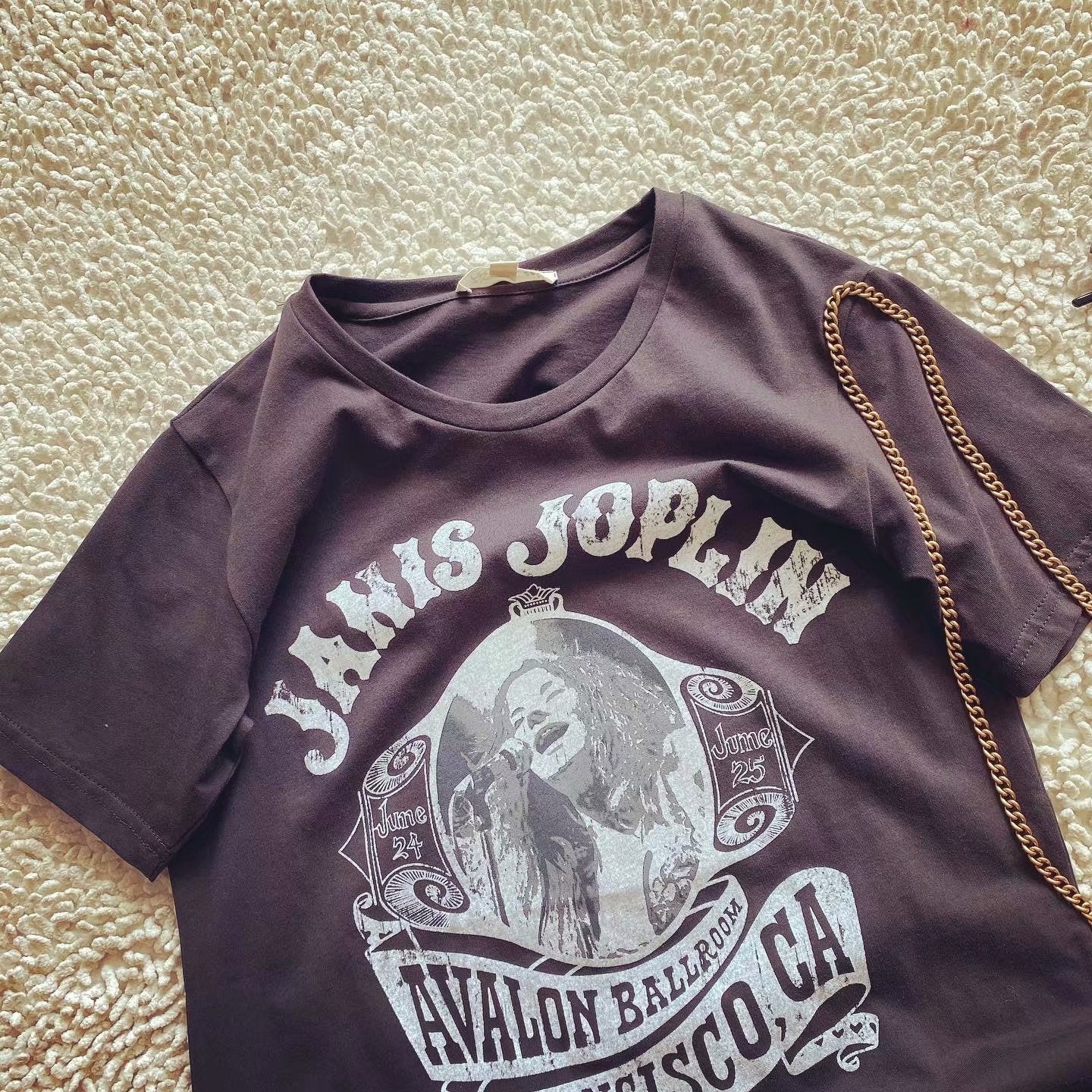 Janis Casual Vintage Band T-Shirts