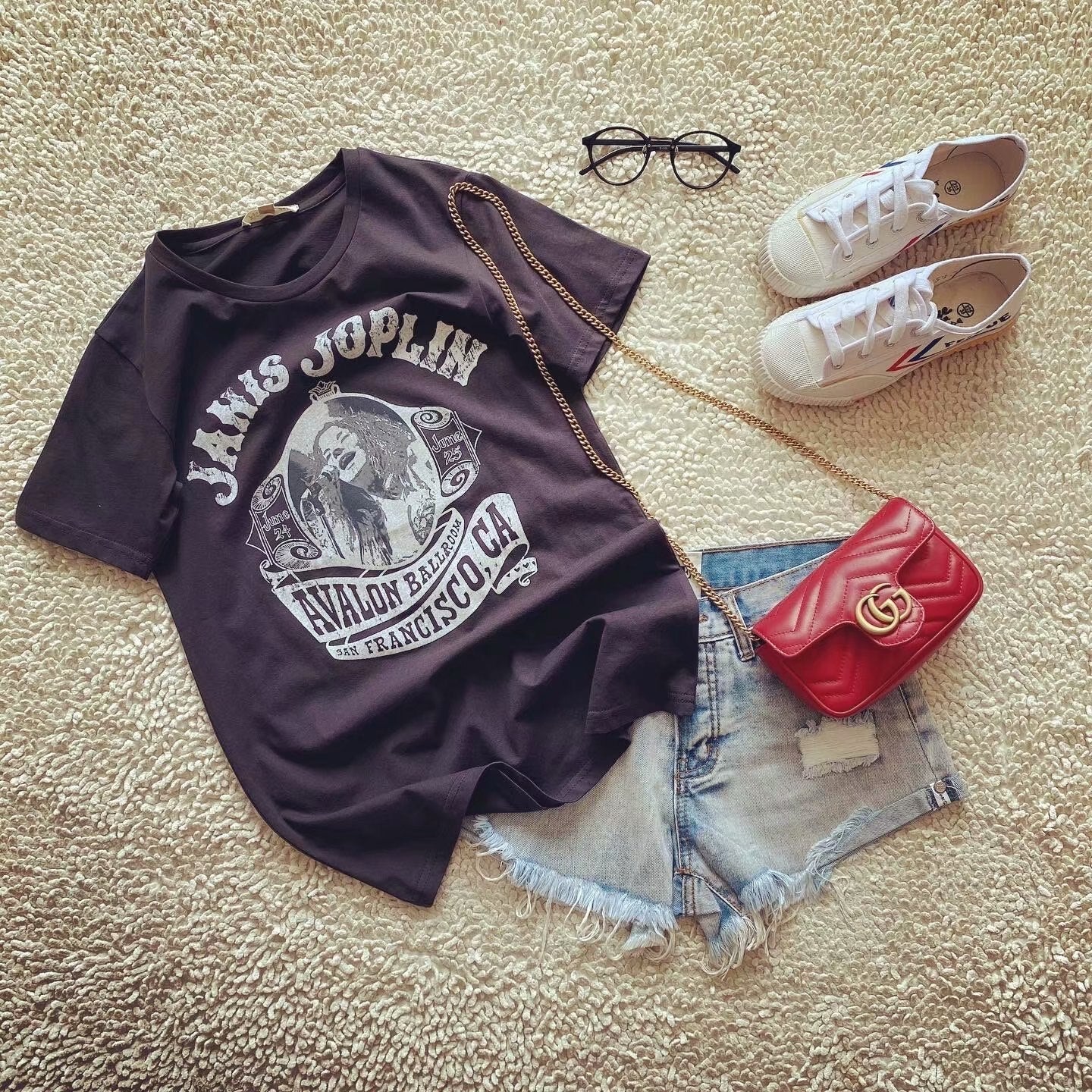 Janis Casual Vintage Band T-Shirts