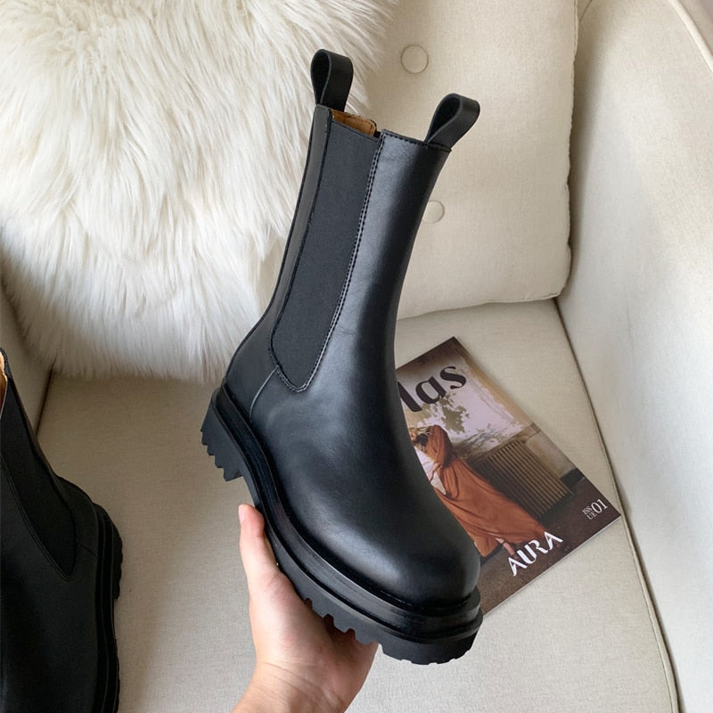 Jazz Military Style Chelsea Boots
