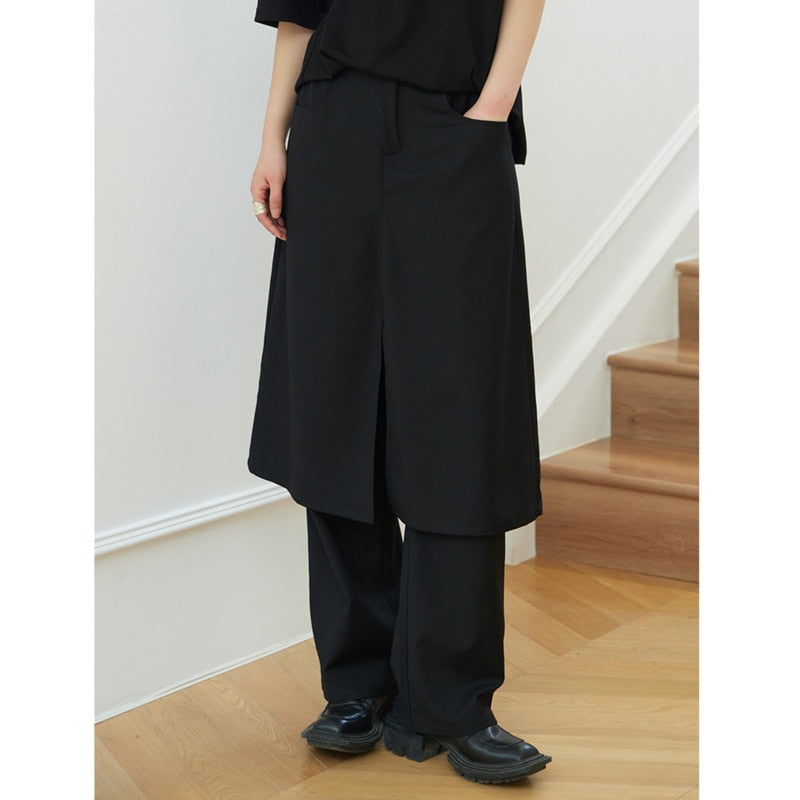 Jiwoo Skirted Wide Leg Trouser