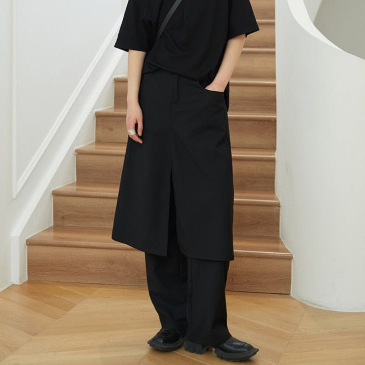 Jiwoo Skirted Wide Leg Trouser