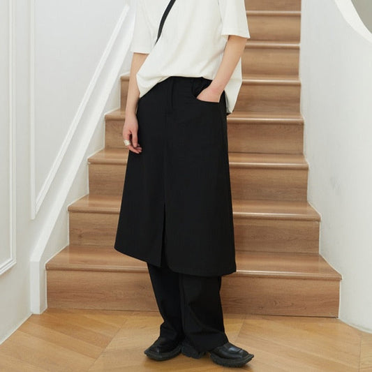 Jiwoo Skirted Wide Leg Trouser