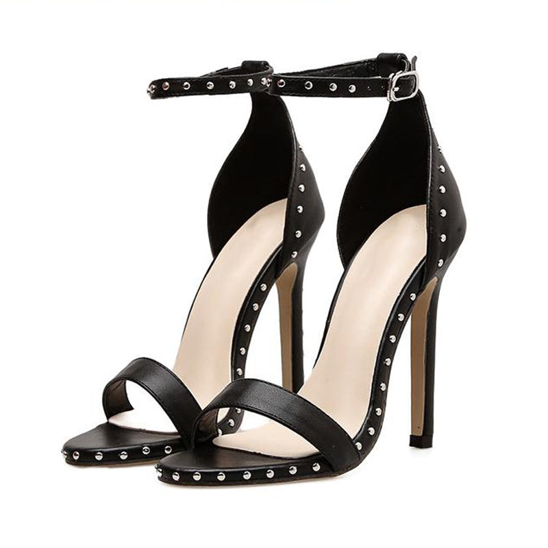 Josie Riveted Strap Sandals - 2 Colors