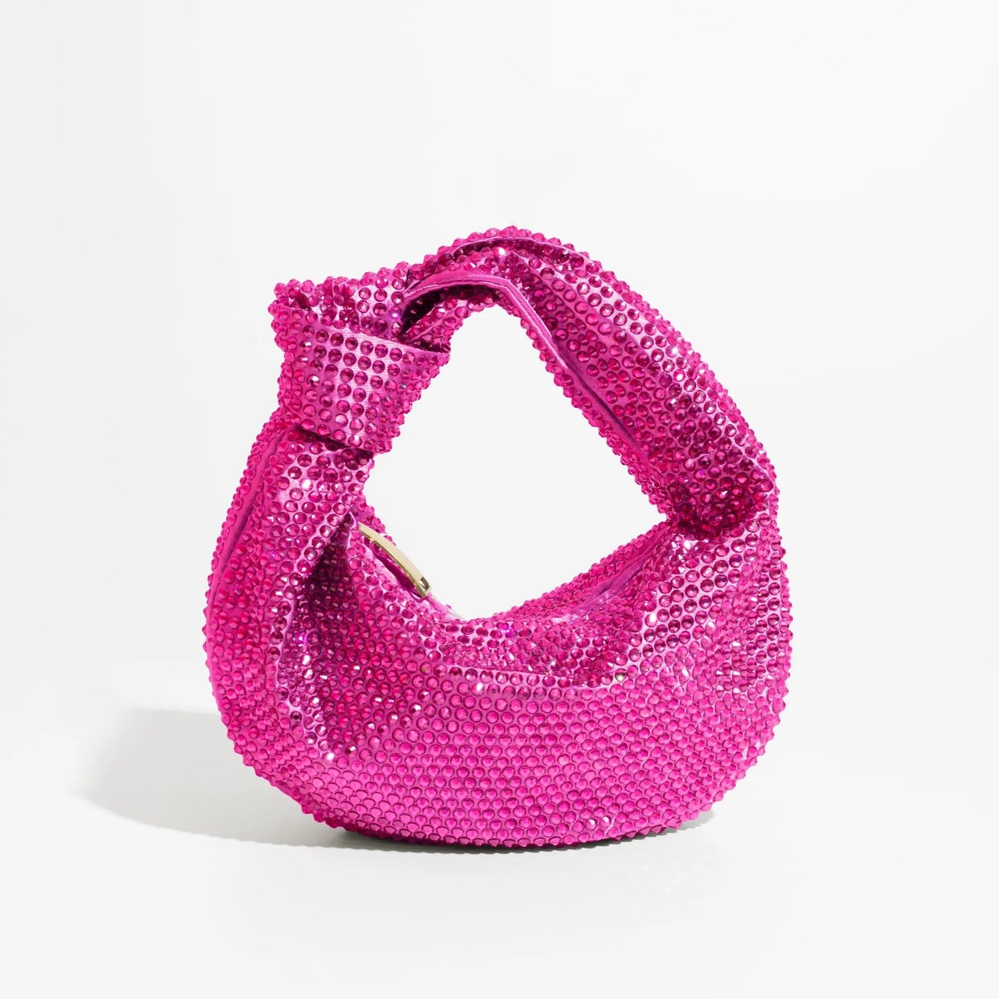 Julia Knotted Rhinestone Sequin Wrist Evening Bag