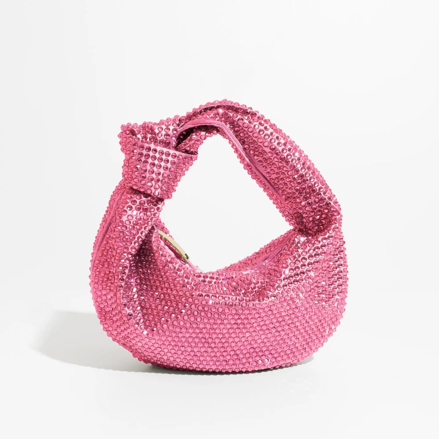 Julia Knotted Rhinestone Sequin Wrist Evening Bag