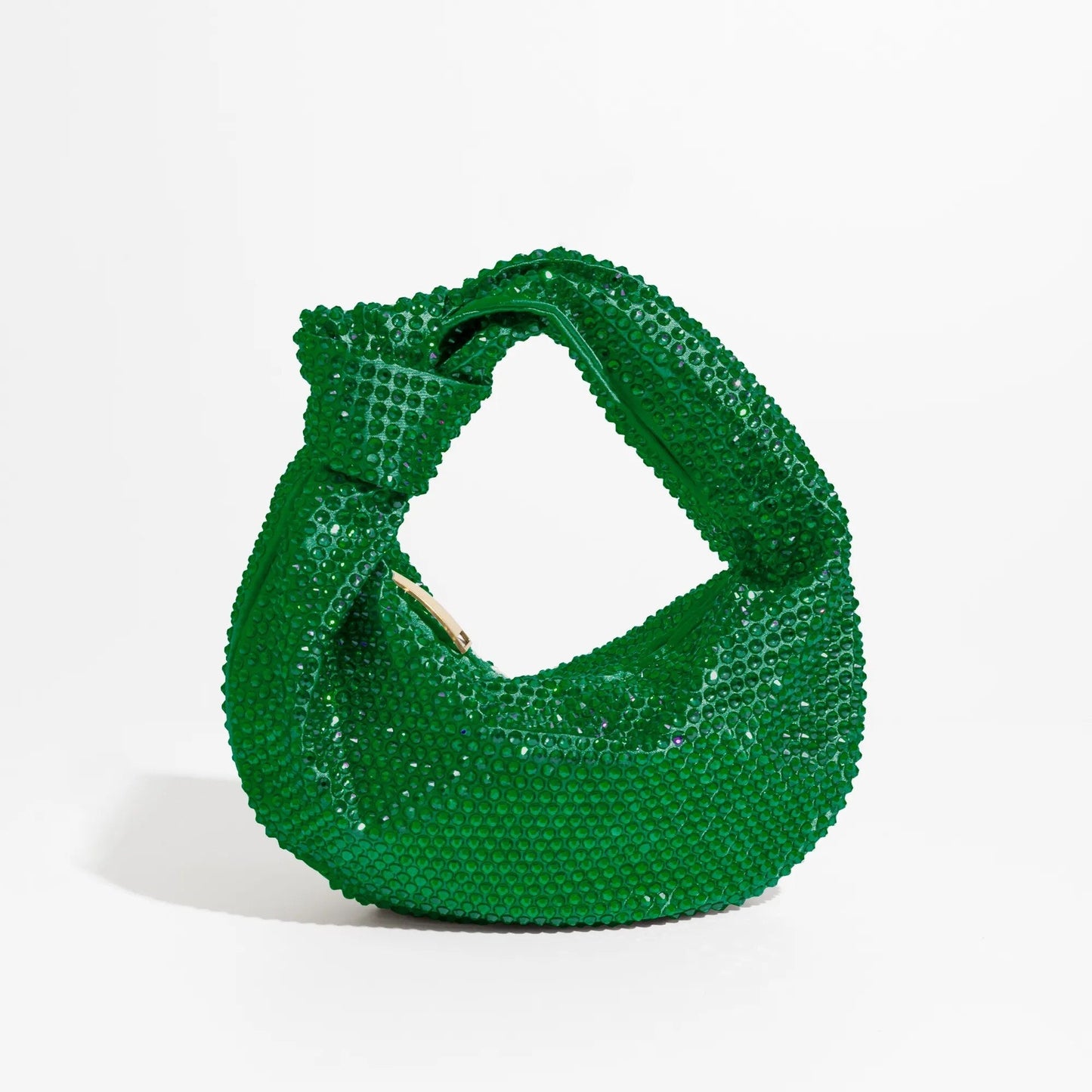 Julia Knotted Rhinestone Sequin Wrist Evening Bag