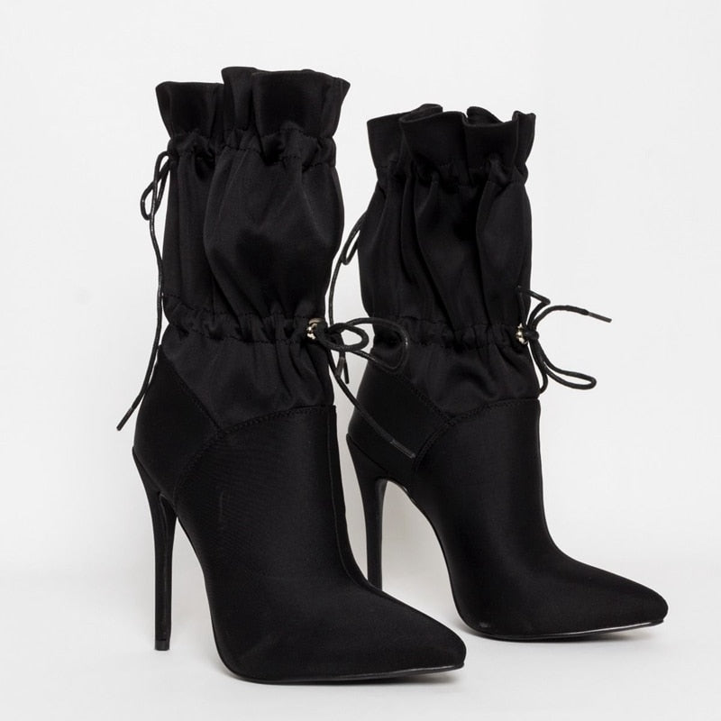 Kadence Drawstring Mid Ankle Boots - 5 Colors