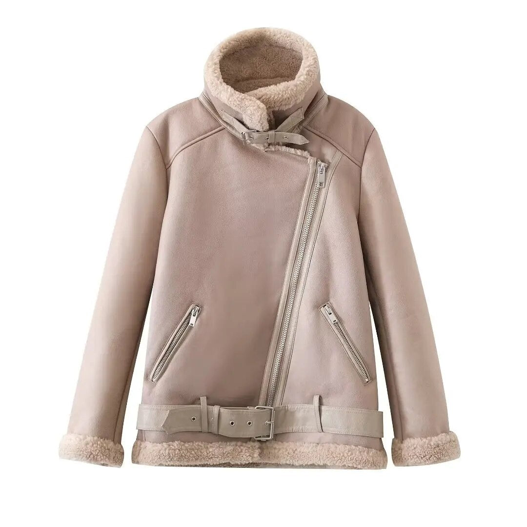 Kai Shearling Biker Jackets