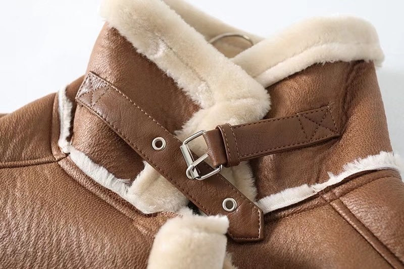 Kai Shearling Biker Jackets