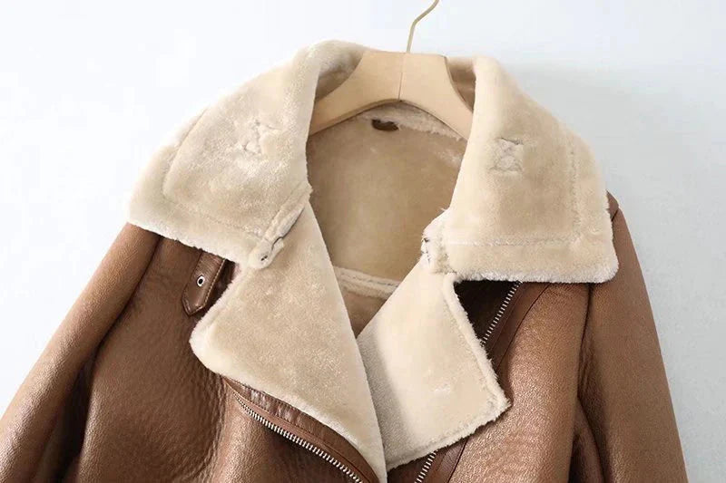 Kai Shearling Biker Jackets