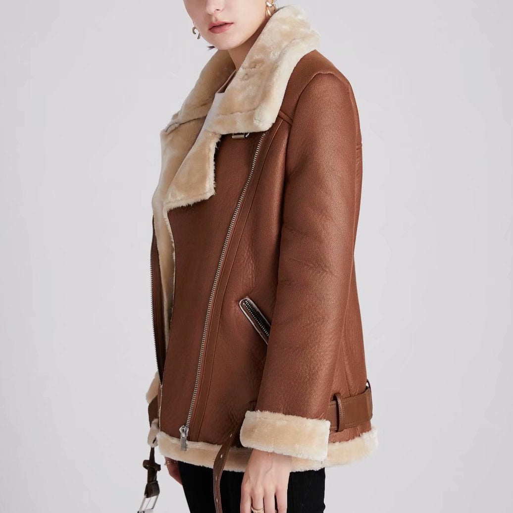 Kai Shearling Biker Jackets