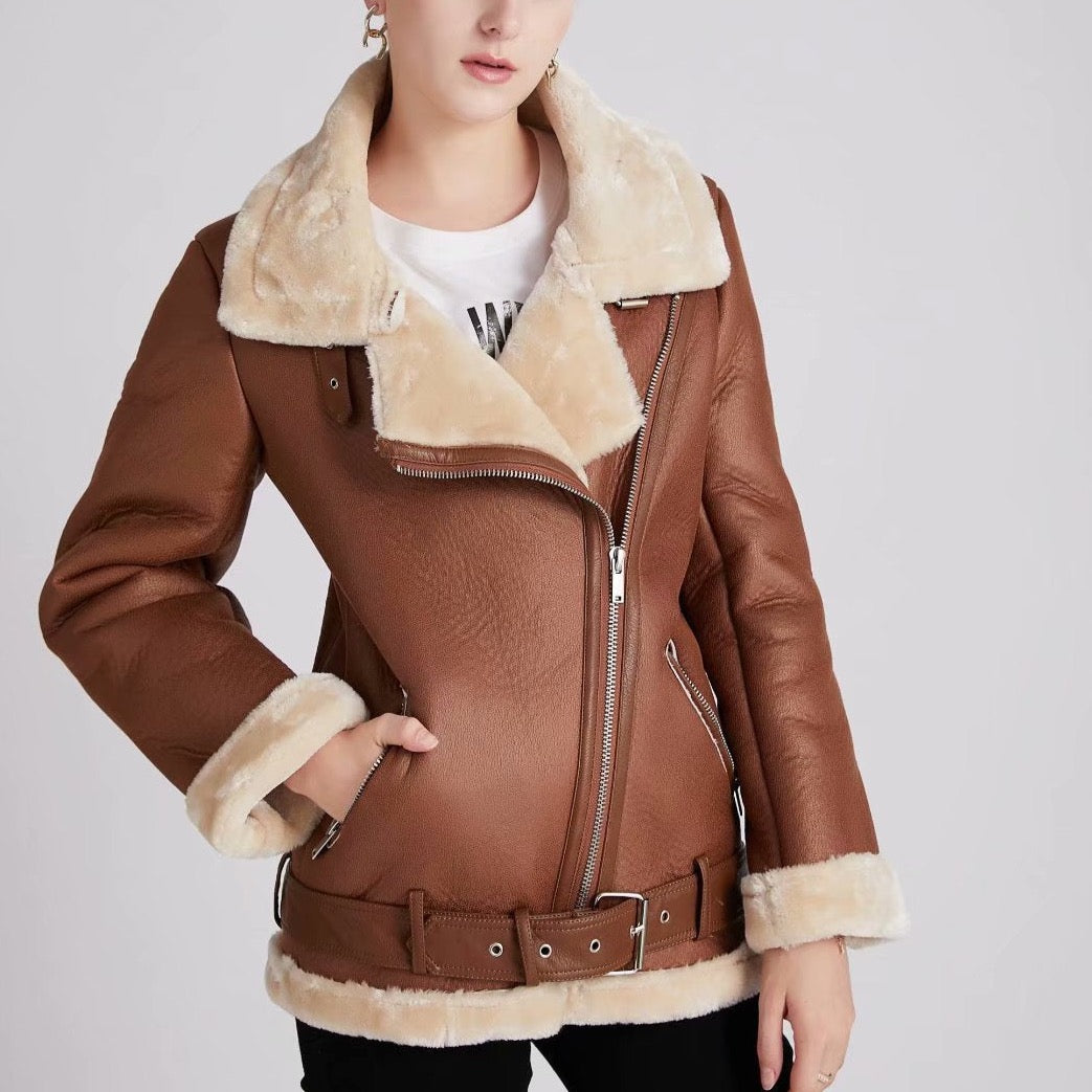 Kai Shearling Biker Jackets