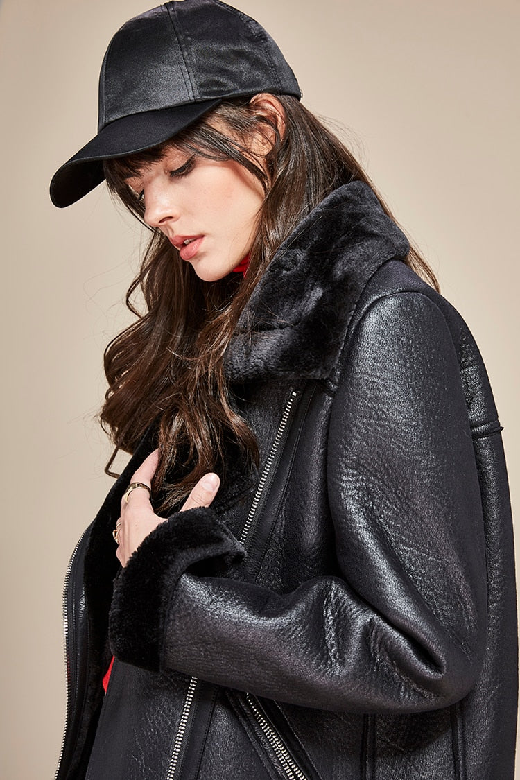 Kai Shearling Biker Jackets