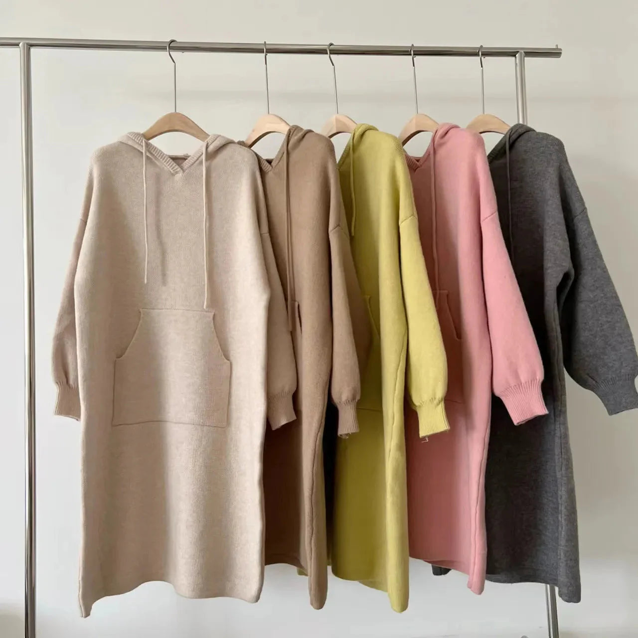 Kaisy Hooded Knit Dress - 5 Colors