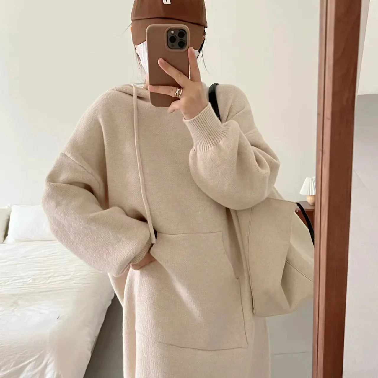 Kaisy Hooded Knit Dress - 5 Colors