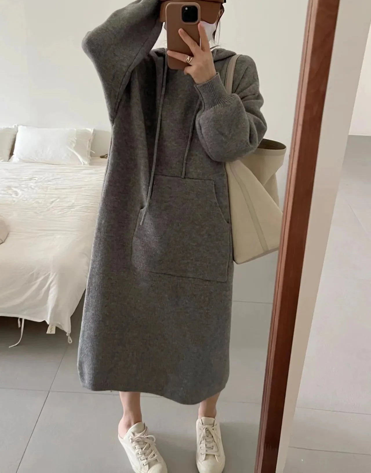 Kaisy Hooded Knit Dress - 5 Colors
