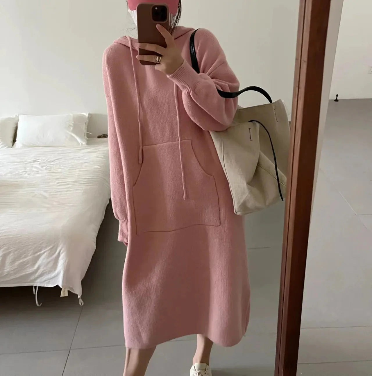 Kaisy Hooded Knit Dress - 5 Colors
