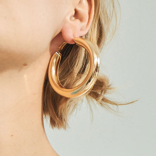 Kajsa Big Hoop Earrings - Gold or Silver