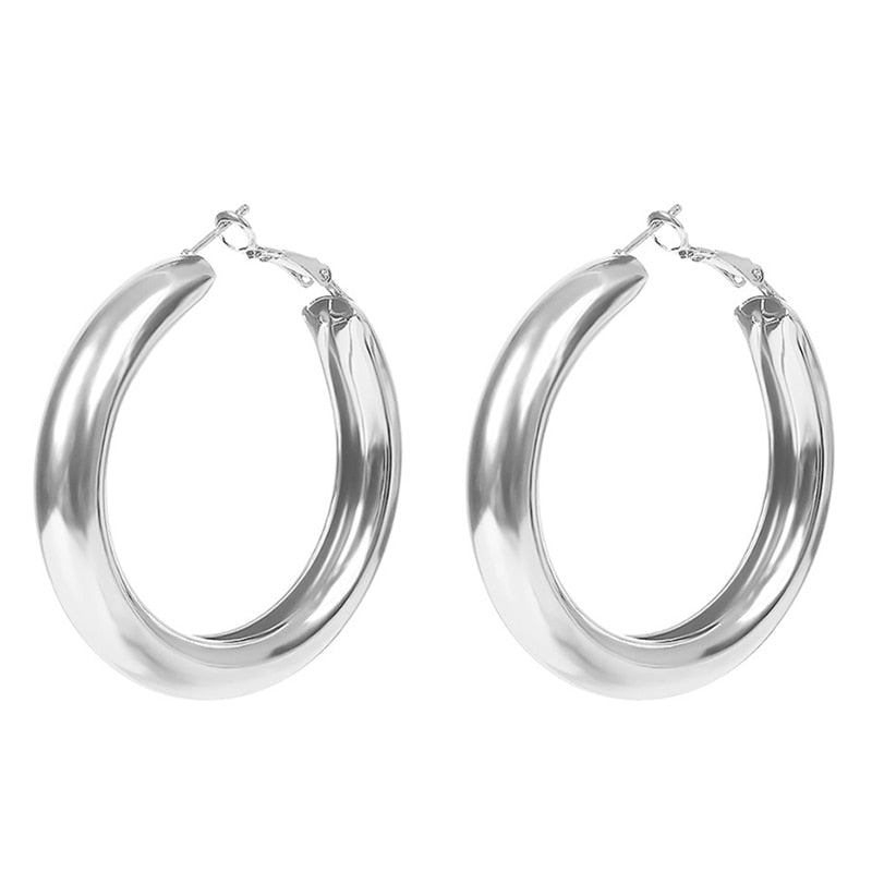 Kajsa Big Hoop Earrings - Gold or Silver