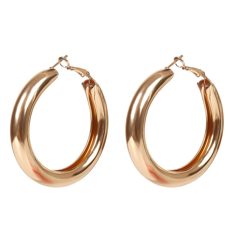 Kajsa Big Hoop Earrings - Gold or Silver