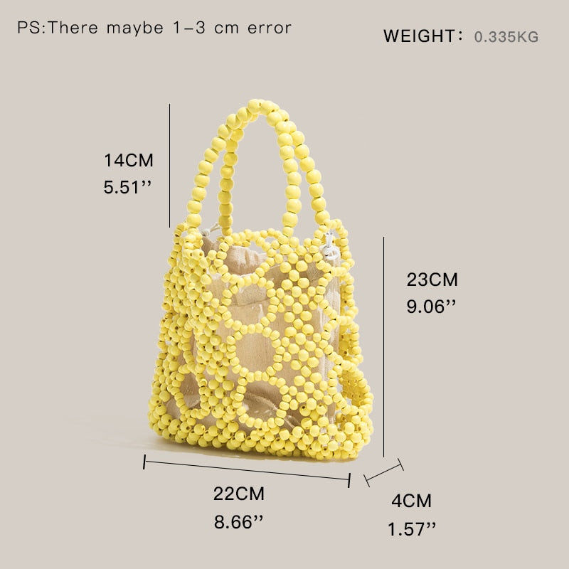 Kana Colorful Beaded Mini Tote Bag - 4 Colors