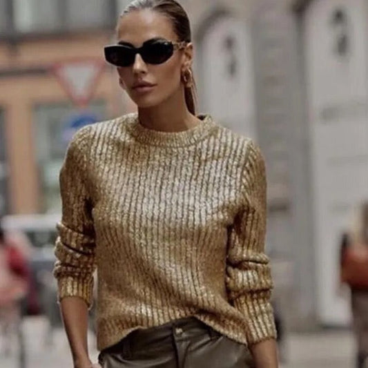 Kana Gold Metallic Sweater