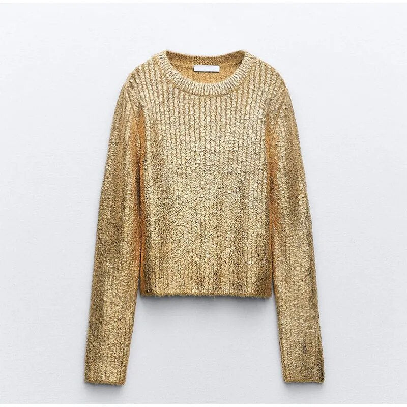 Kana Gold Metallic Sweater
