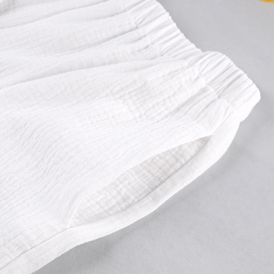 Karie Cotton Gauze Tunic Blouse and Pants Sets - 2 Colors