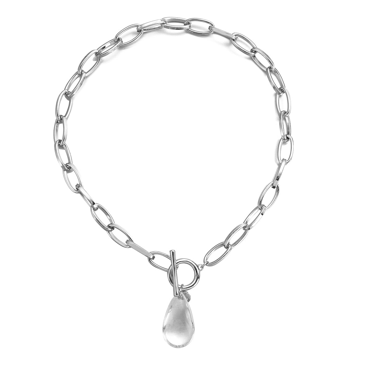 Karin Crystal Water Drop Pendant Necklace