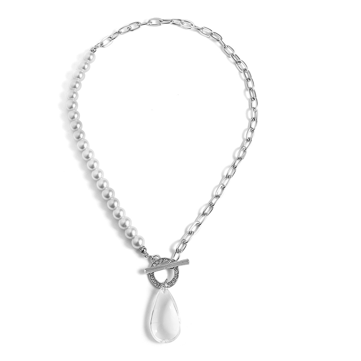 Karin Crystal Water Drop Pendant Necklace