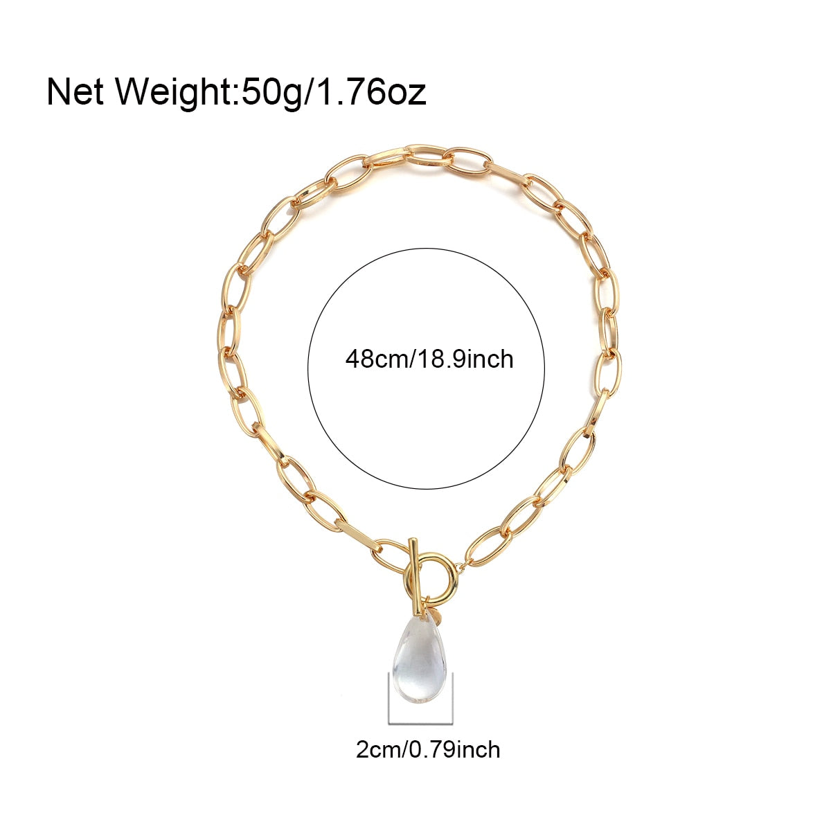 Karin Crystal Water Drop Pendant Necklace