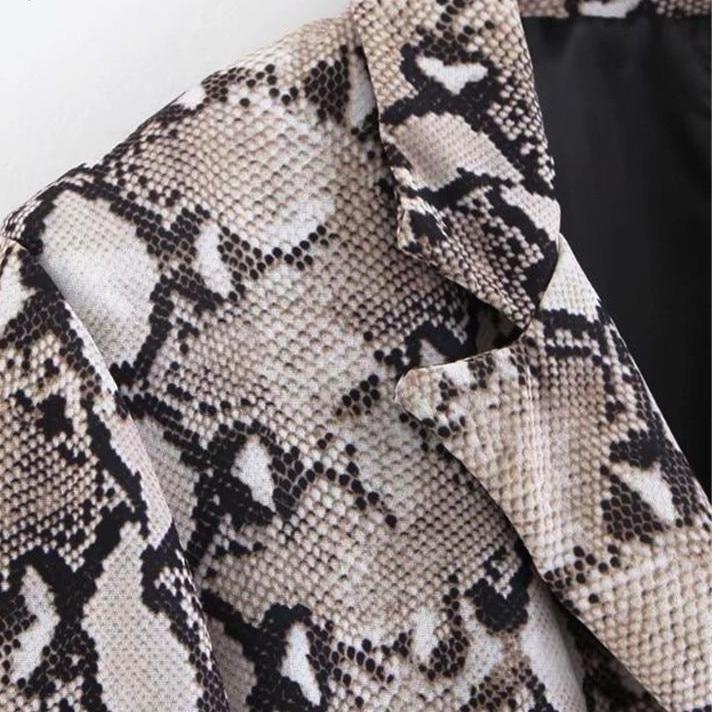 Karina Snake Print Blazer Jacket