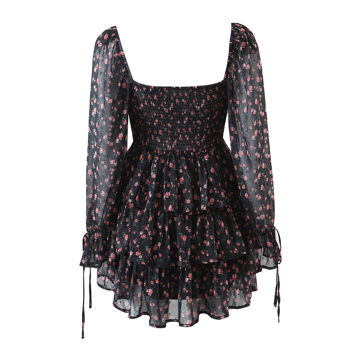 Katarina Floral Bustier Chiffon Dress - 2 Colors