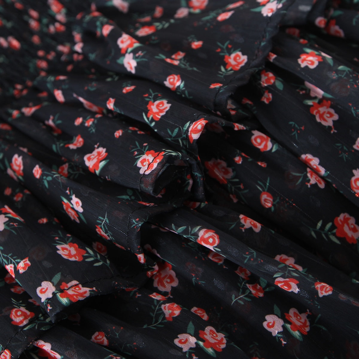 Katarina Floral Bustier Chiffon Dress - 2 Colors