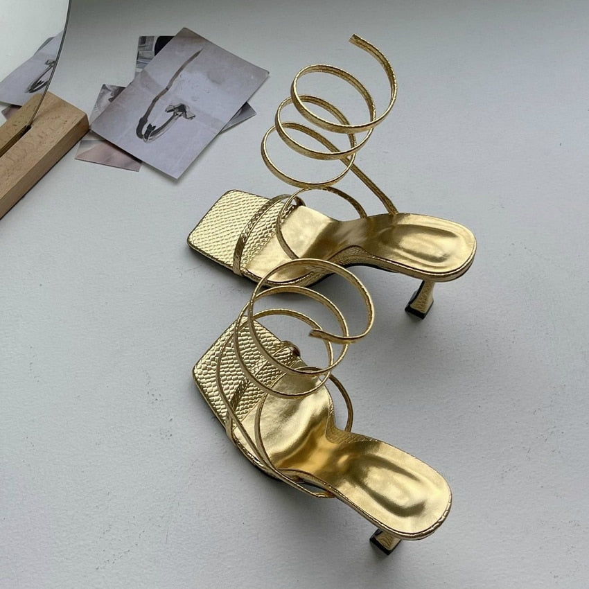 Katniss Wrap Around Gladiator Sandals - 3 Colors