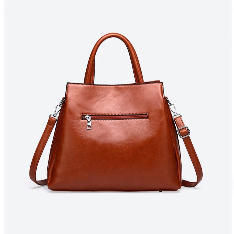 Kayla Letter Embossed Trapeze Bag - 4 Colors