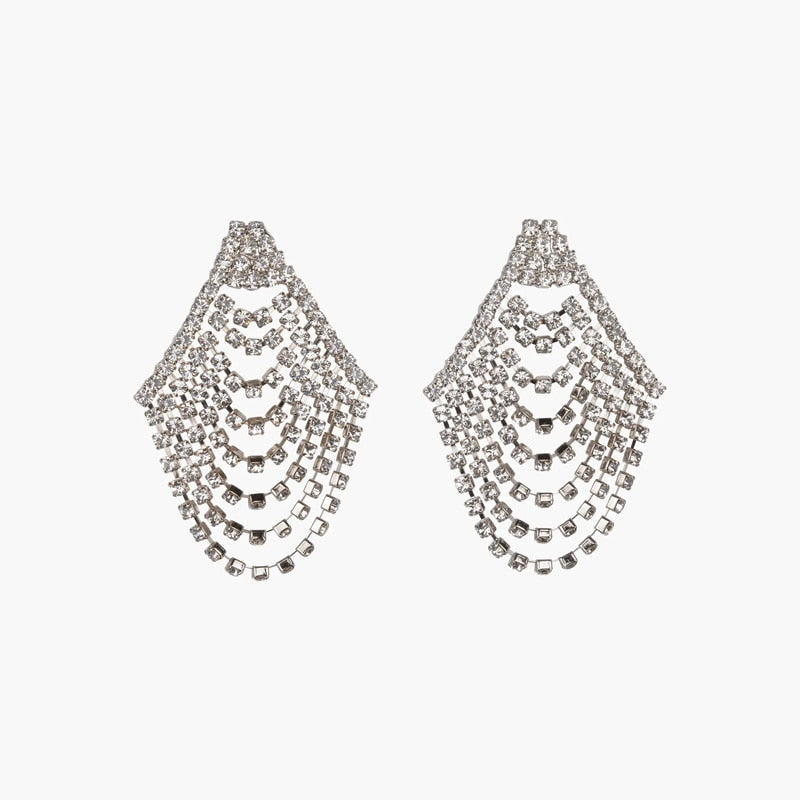 Kein Rhinestone Fan Earrings - 2 Colors