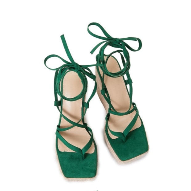 Kelly Gladiator Espadrille Wedge Sandals - 2 Colors