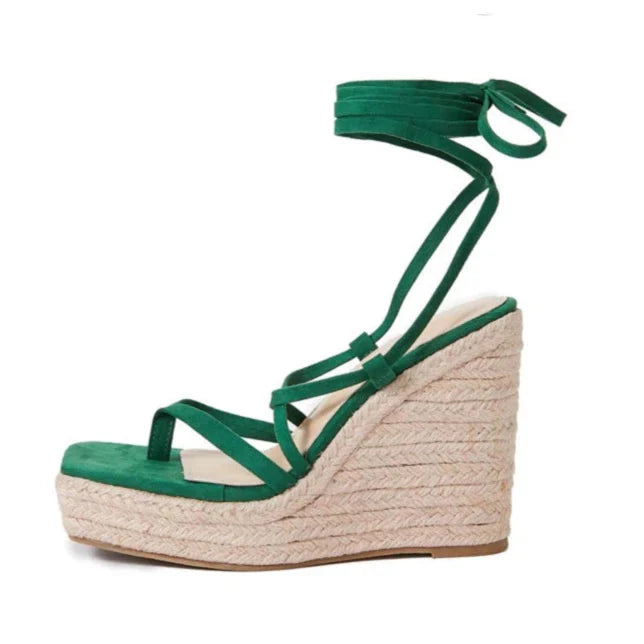 Kelly Gladiator Espadrille Wedge Sandals - 2 Colors