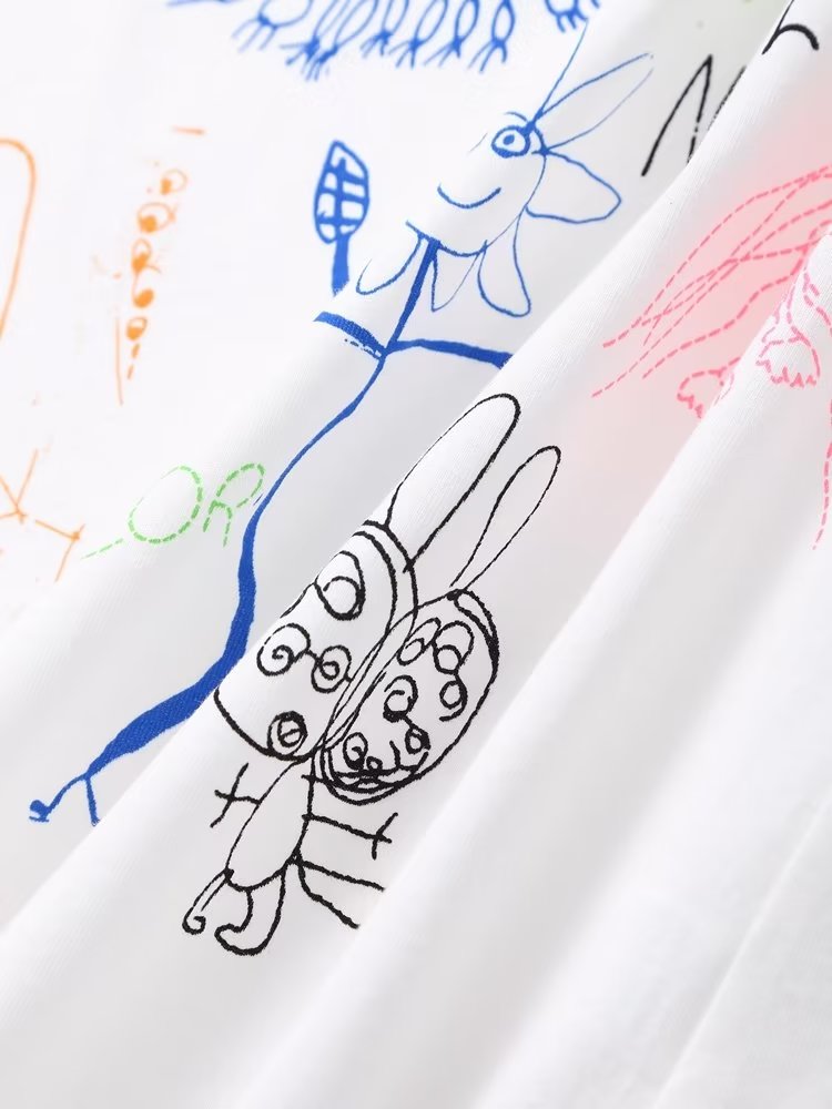 Keyan Scribble Drawing Prints T-Shirts