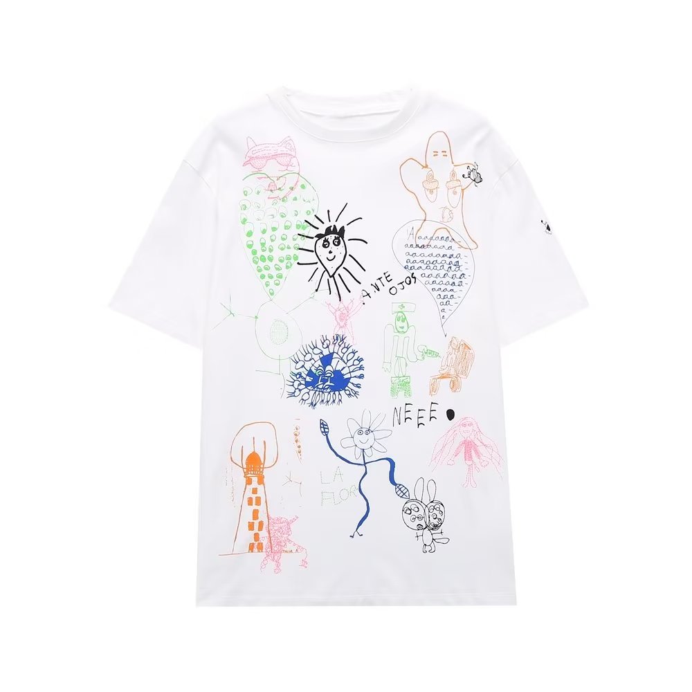 Keyan Scribble Drawing Prints T-Shirts