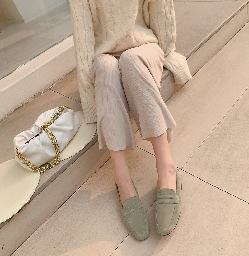 Kiera Kid-Suede & Velvet Loafers