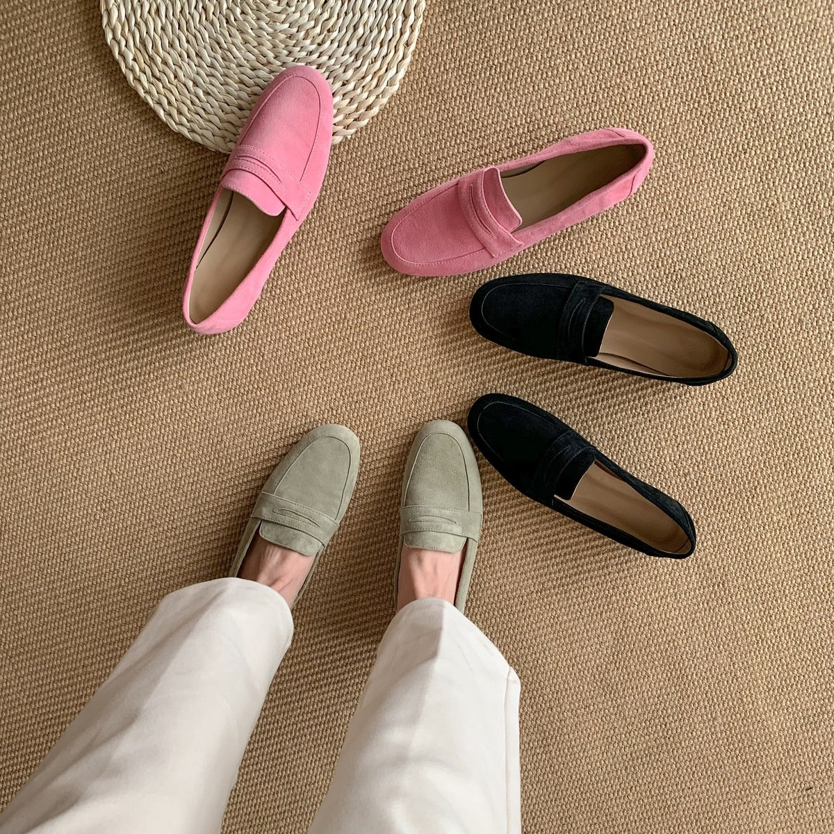 Kiera Kid-Suede & Velvet Loafers