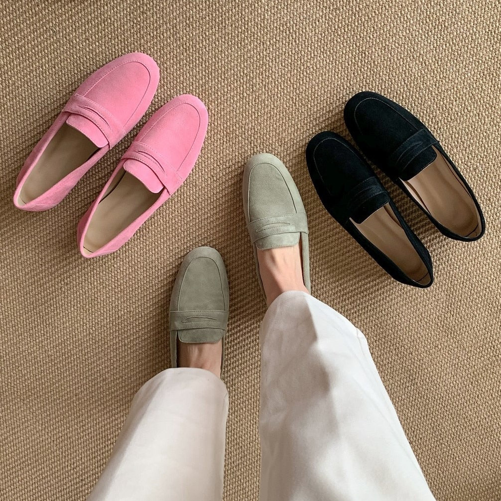 Kiera Kid-Suede & Velvet Loafers
