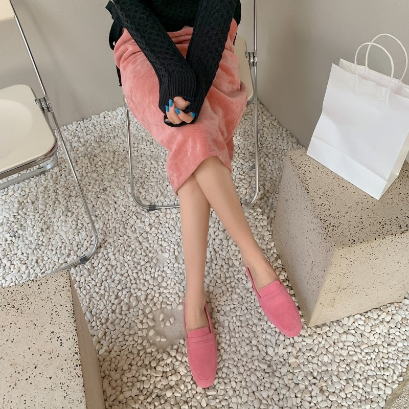 Kiera Kid-Suede & Velvet Loafers