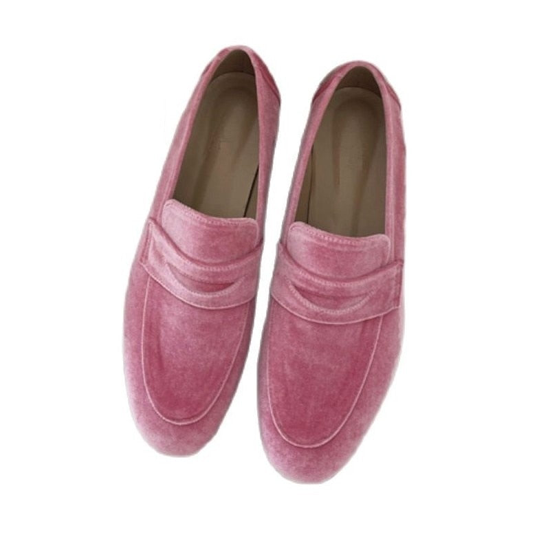 Kiera Kid-Suede & Velvet Loafers